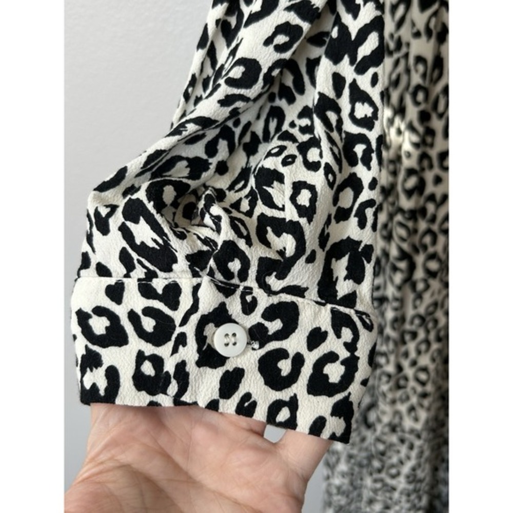 Anthropologie Mare Mare White LYNDA Leopard Print Maxi Dress Medium - Picture 6 of 11